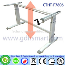 international businese machine table for company manual crank adjustable height office table frame in 2 legs